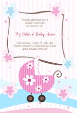 New Baby Girl - Baby Shower Invitation